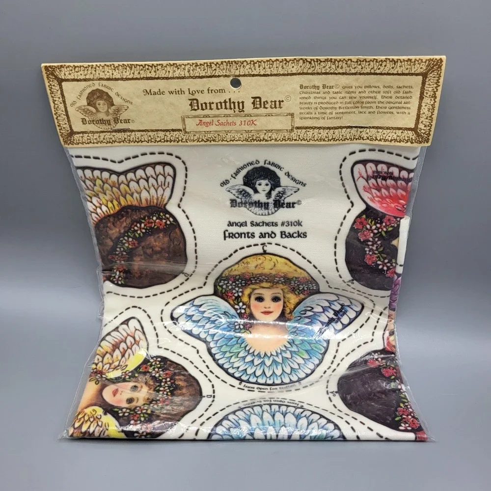 Dorothy Dear Angel Sachets DIY Fabric Kit 310k Vintage Craft Panels Multicolor